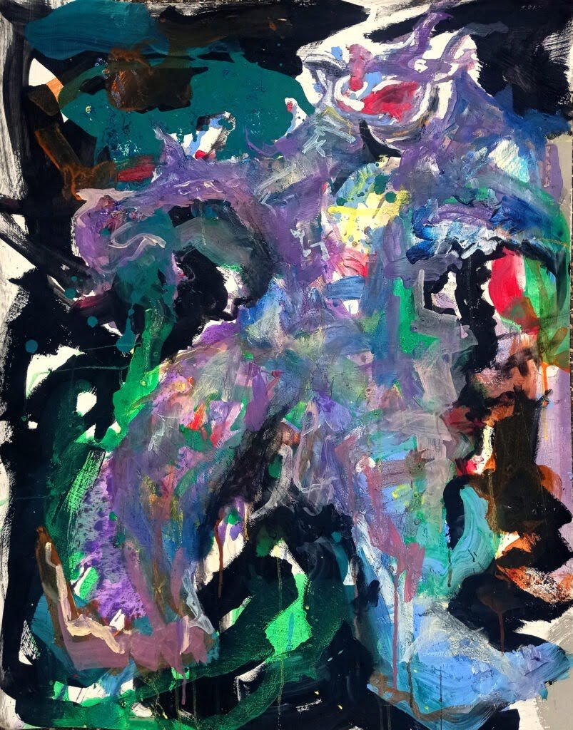 Mostro del Festival, by Mengu, acrylics on cardboard, 2022