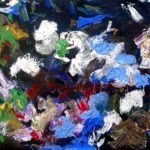 Nightmare Inc. by Mengu, 2022, mixed media on unframed canvas